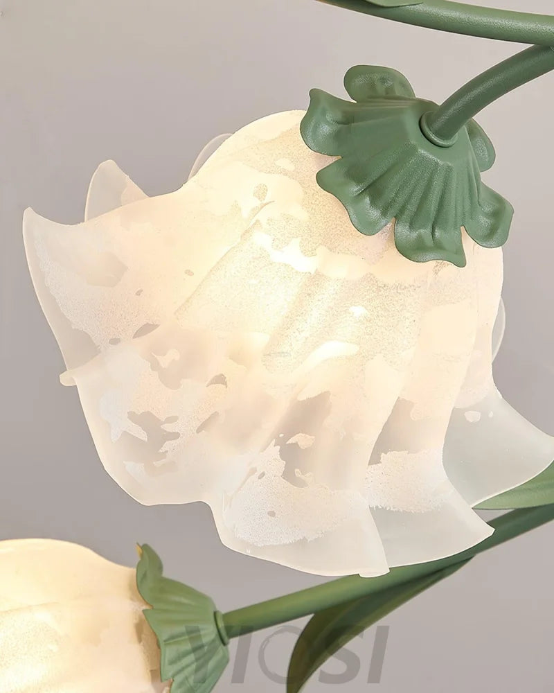 Flavian Ceiling Lamp with 6/10 heads - Green, Semi Flush Mounts, White-1-Yiosilamp