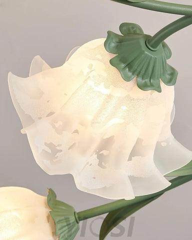 Flavian Ceiling Lamp with 6/10 heads - Green, Semi Flush Mounts, White-1-Yiosilamp