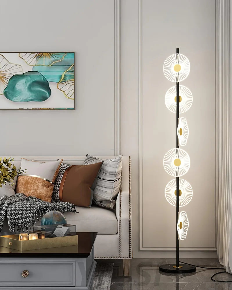 Floating Raindrop Floor Lamp ∅ 9.8″ - Horn-1-Yiosilamp