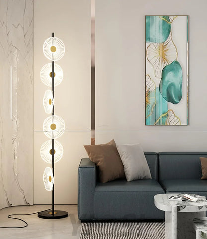 Floating Raindrop Floor Lamp ∅ 9.8″ - Horn-1-Yiosilamp