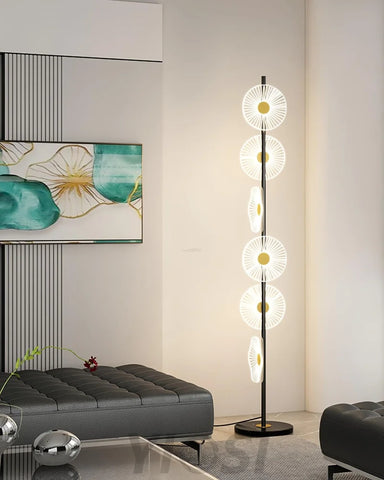 Floating Raindrop Floor Lamp ∅ 9.8″ - Horn-1-Yiosilamp