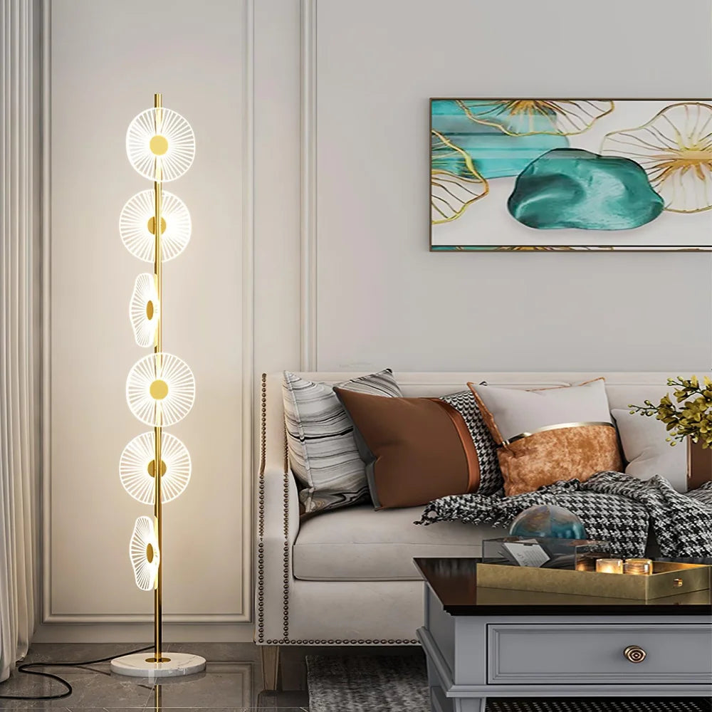 Floating Raindrop Floor Lamp ∅ 9.8″ - Horn-1-Yiosilamp