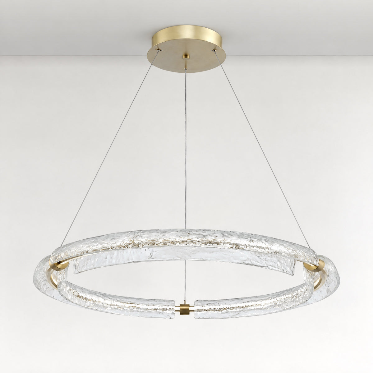 Flora Modern Glass Chandelier – lights off