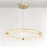 Flora Modern Glass Chandelier – lights on