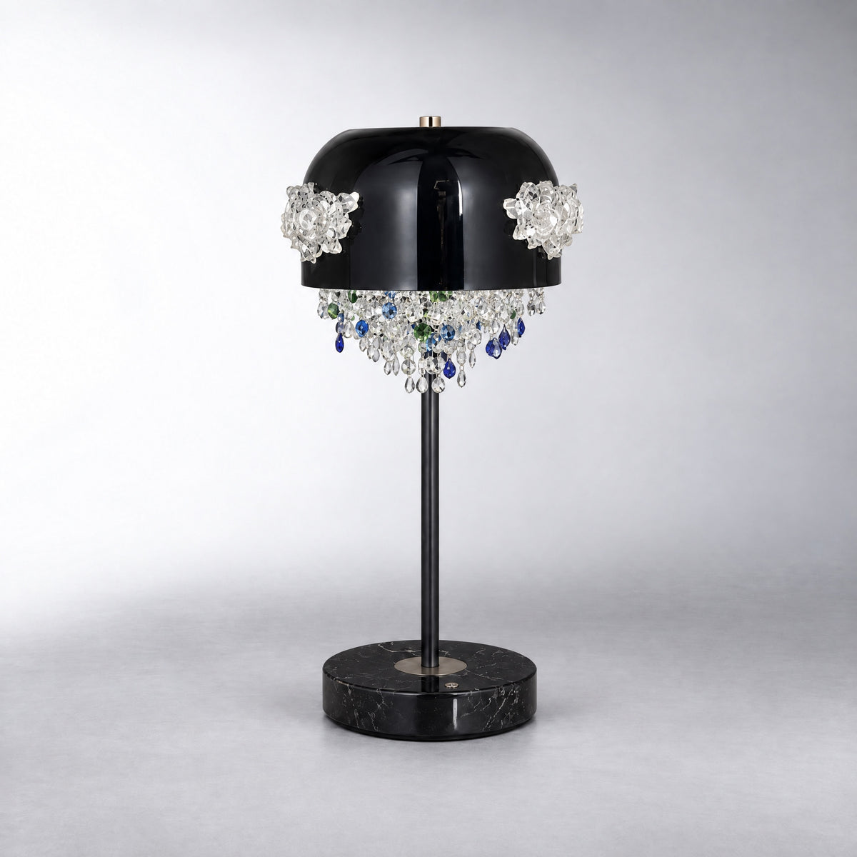 Floral Glory Modern Crystal Table Lamp – lights off