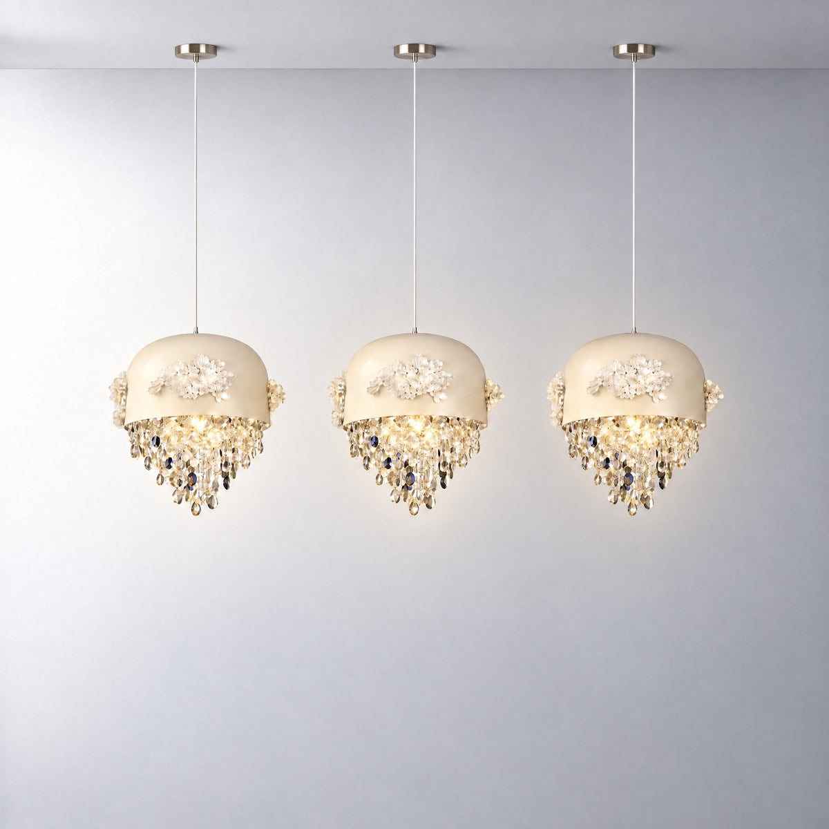 Floral Glory Modern Linear Dining Pendant Light