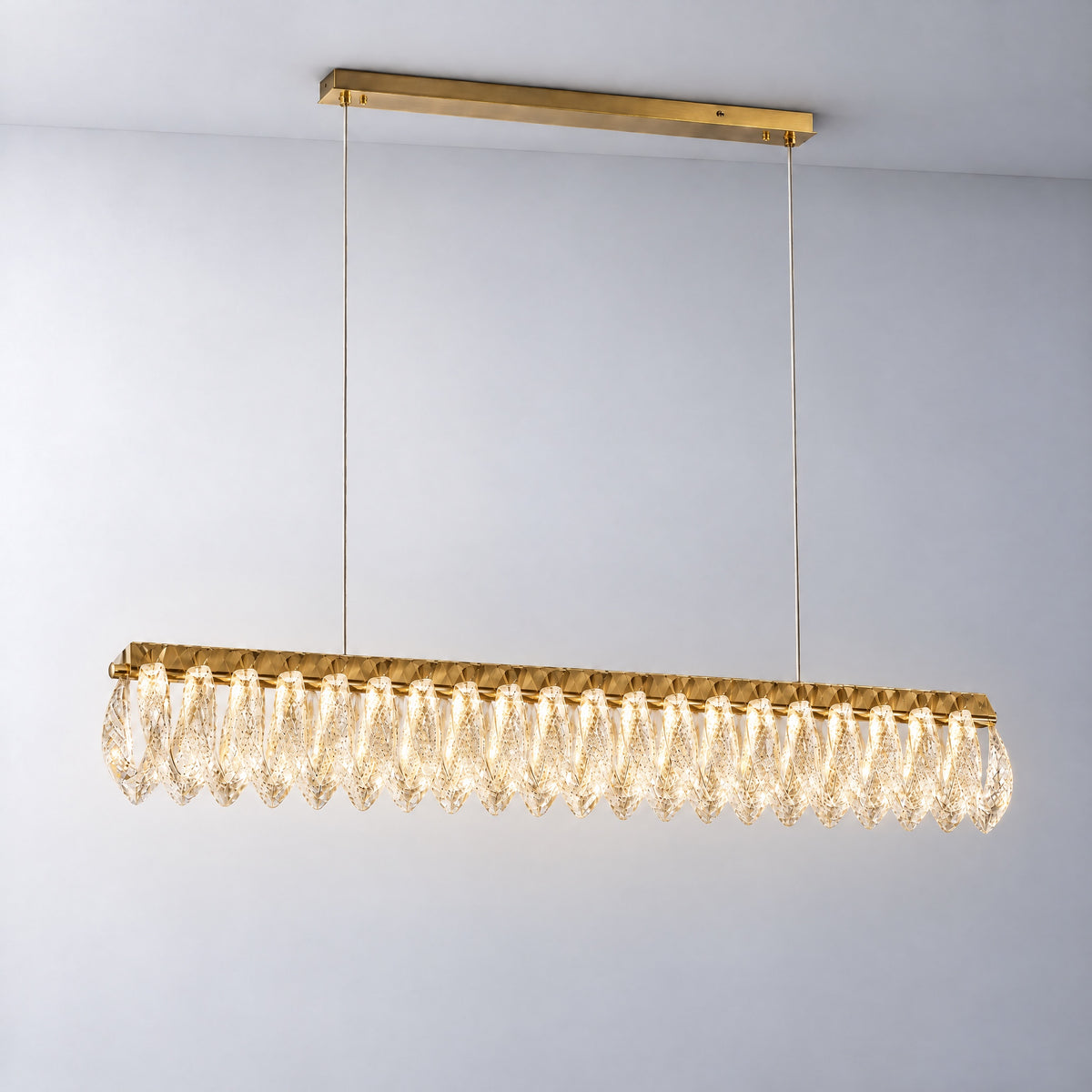 Floral Glory Modern Linear Dining Pendant Light