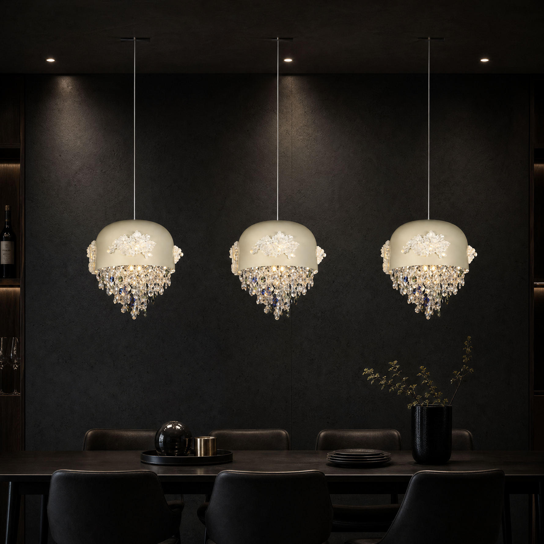 Floral Glory Modern Linear Dining Pendant Light - main