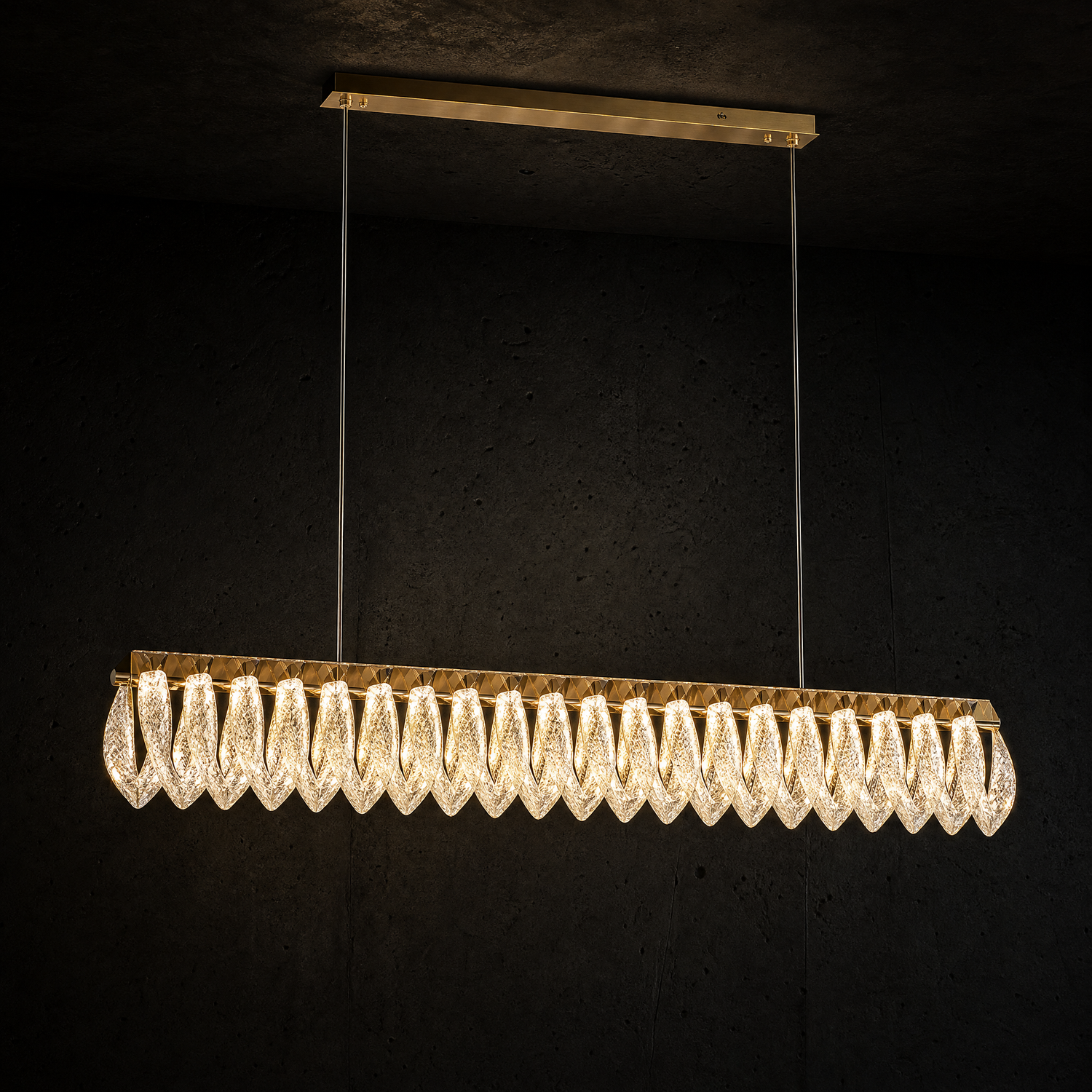 Floral Glory Modern Linear Dining Pendant Light - main