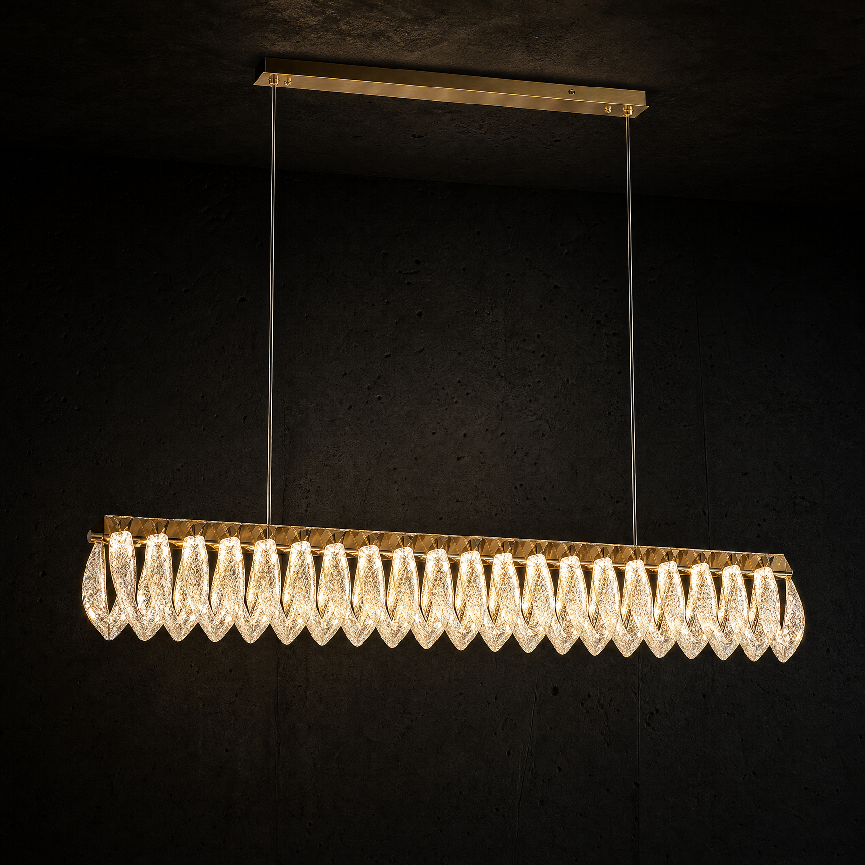 Floral Glory Modern Linear Dining Pendant Light - main