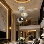 Floral Glory Modern Multi-Tier Cluster Chandelier - scene