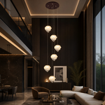 Floral Glory Modern Multi-Tier Cluster Chandelier - scene