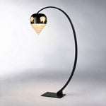 Floral Glory Modern Sculptural Floor Lamp – lights on