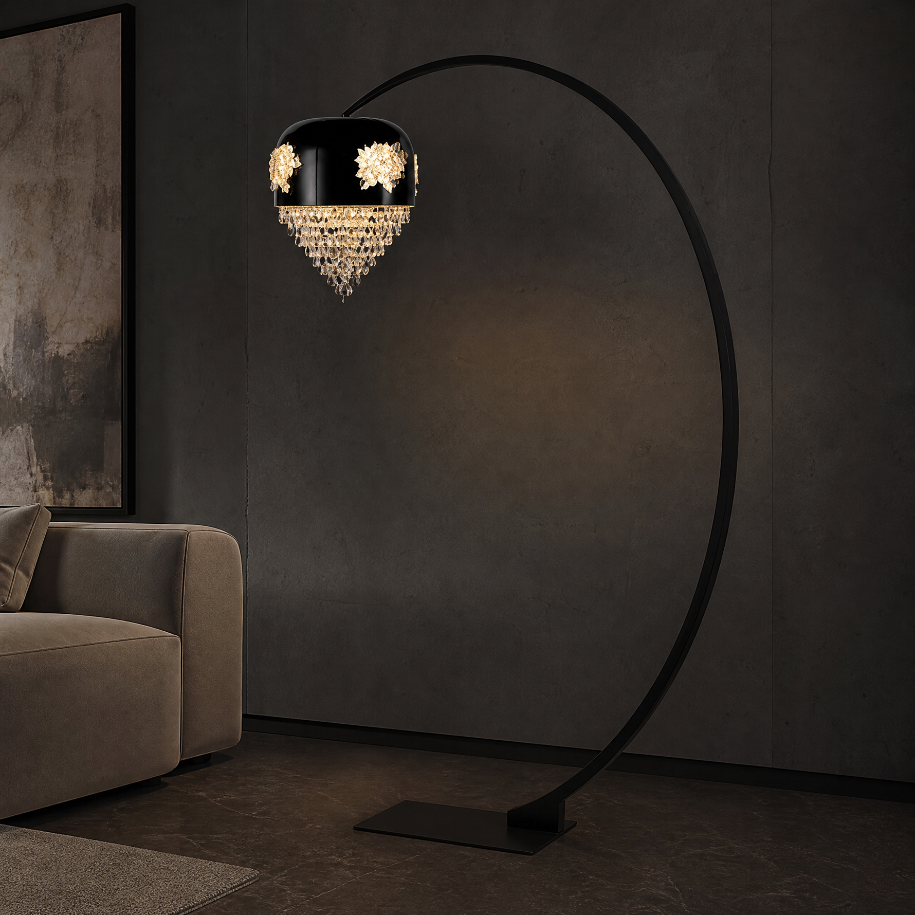 Floral Glory Modern Sculptural Floor Lamp - main