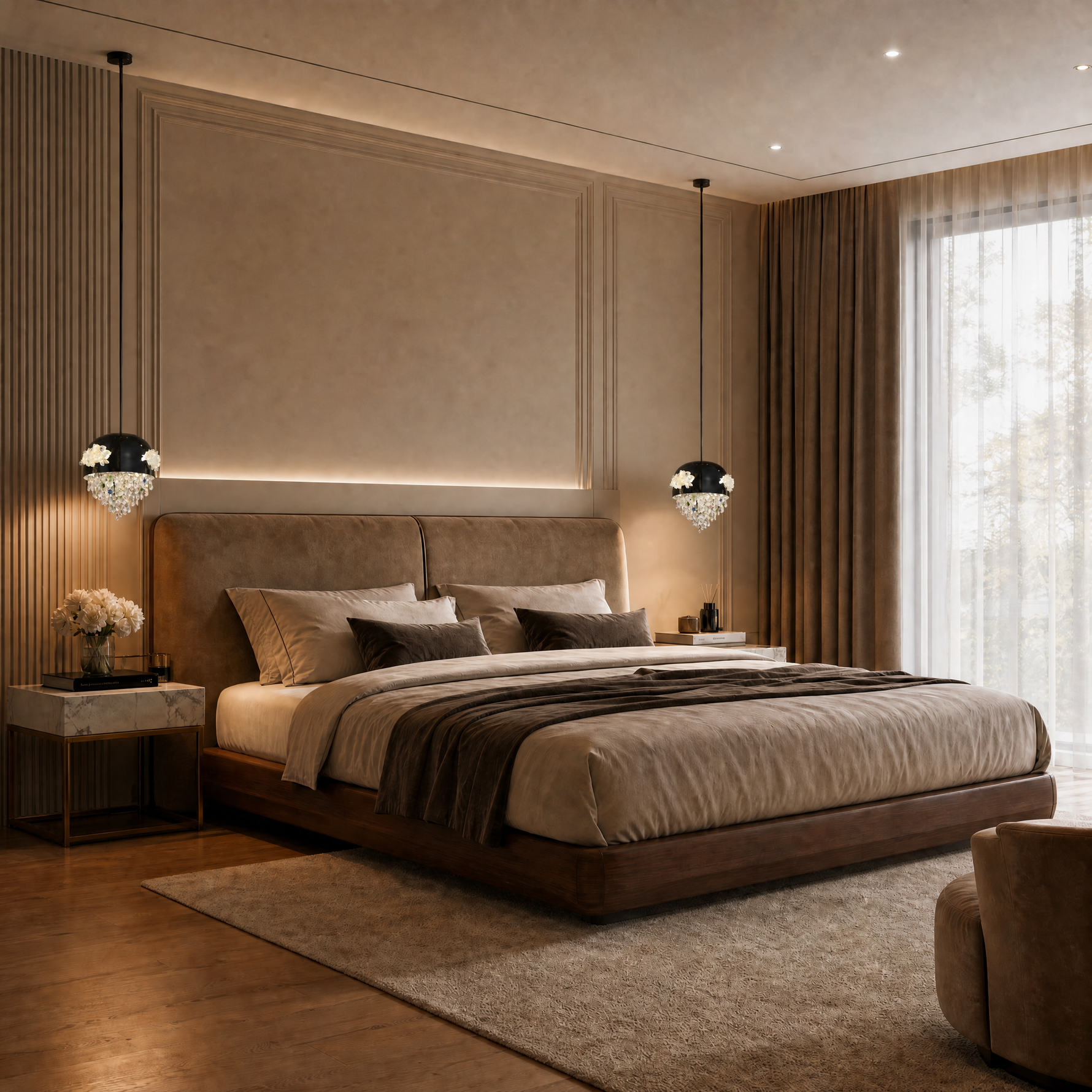 Floral Glory Modern Sculptural Pendant Light