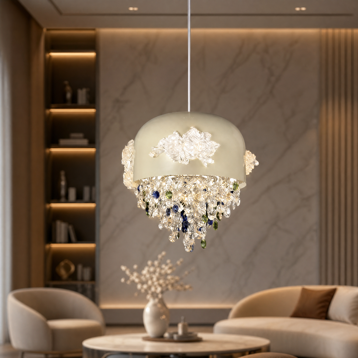 Floral Glory Modern Sculptural Pendant Light - main