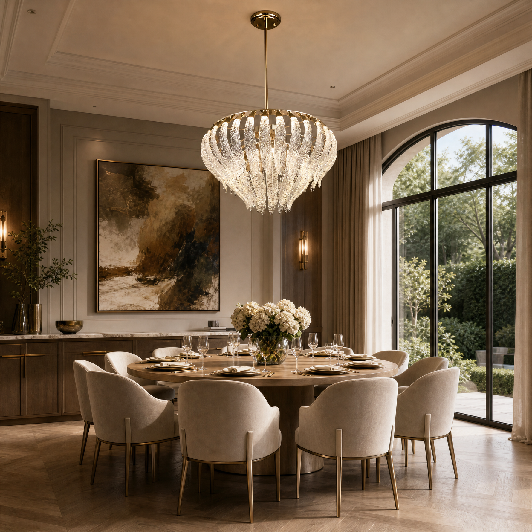 Floral Glory Modern Sculptural Pendant Light