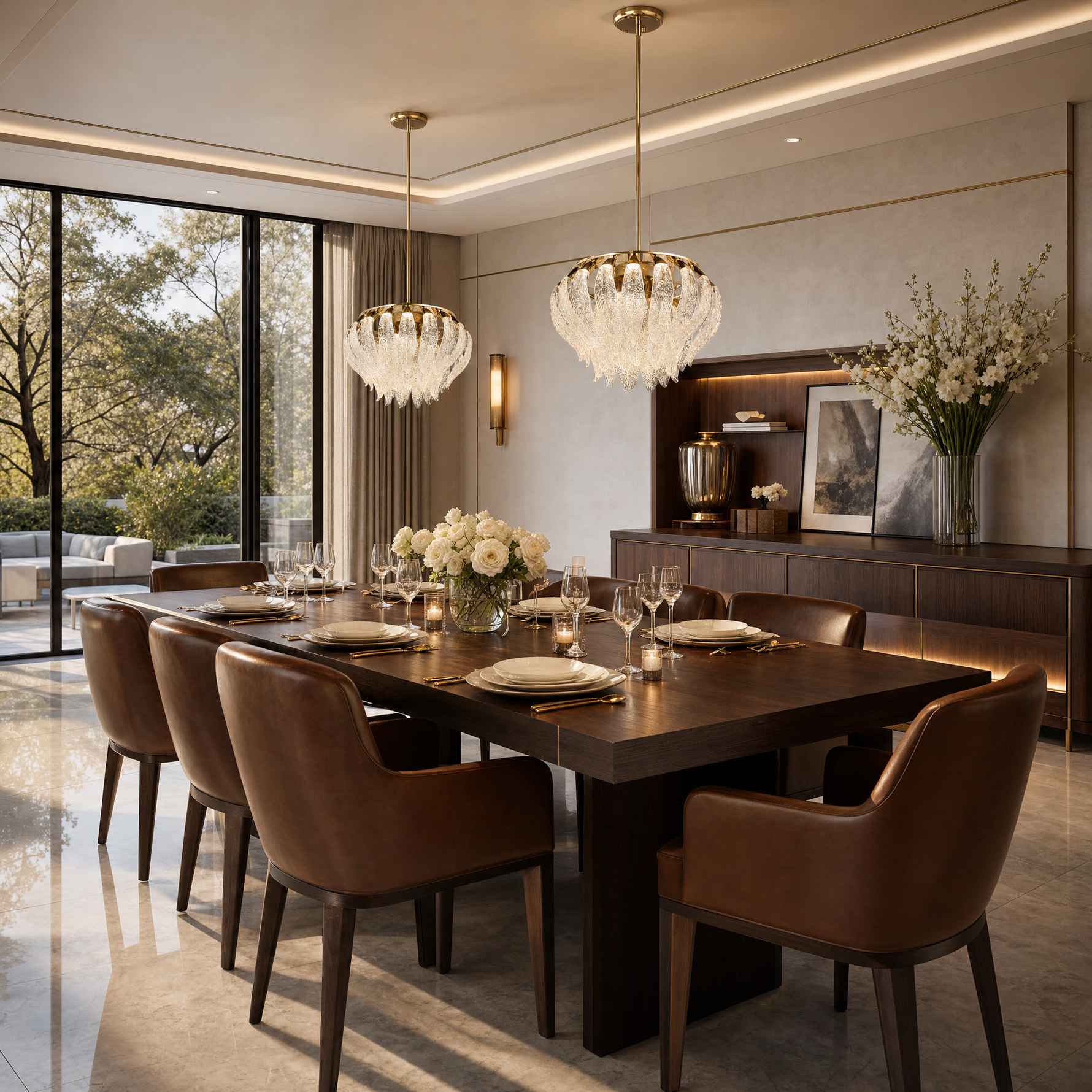 Floral Glory Modern Sculptural Pendant Light