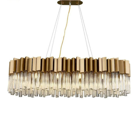 Florence Gold Modern Restaurant Chandelier Length 43’’