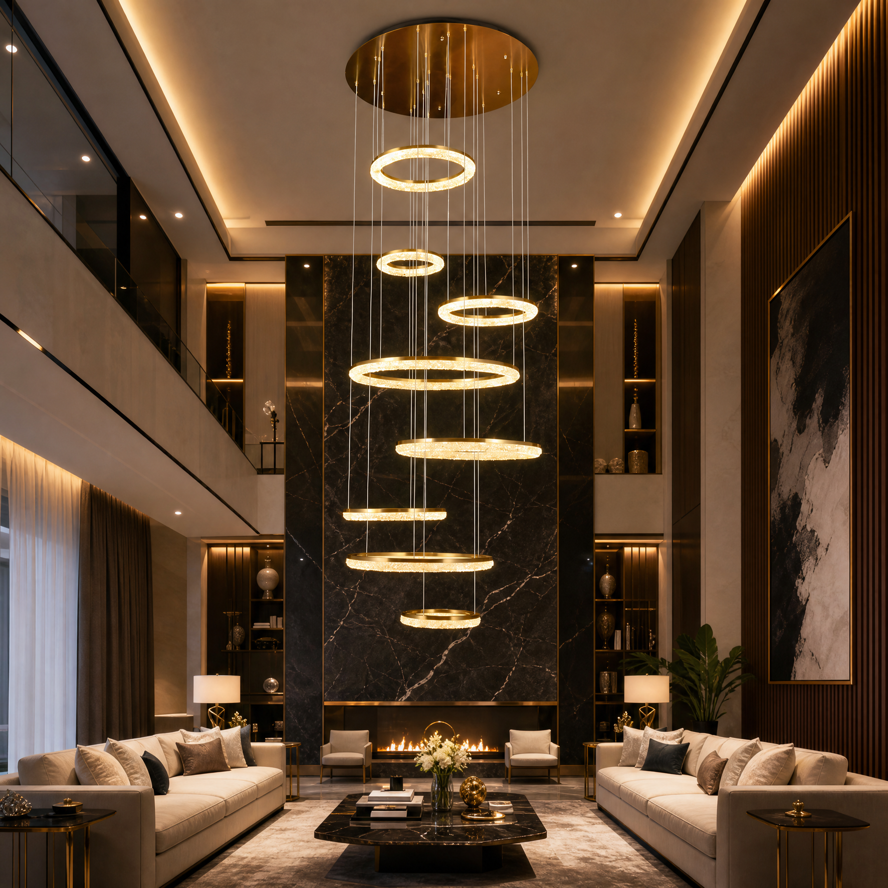 Flourish Modern Multi-Tier Cluster Chandelier - scene