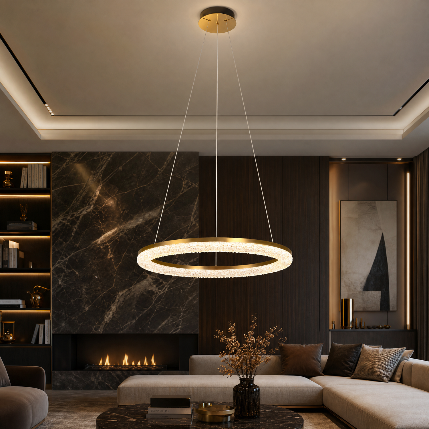 Flourish Modern Sculptural Pendant Light - scene