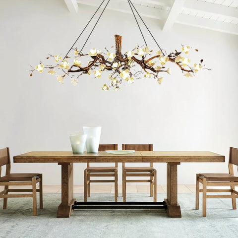 Flower Bloom Branch Type Brass Chandelier - Branch-1-Yiosilamp