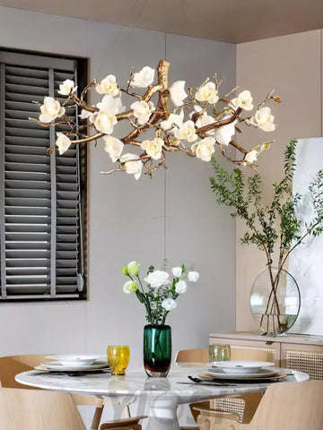 Flower Bloom Branch Type Brass Chandelier Chandelier