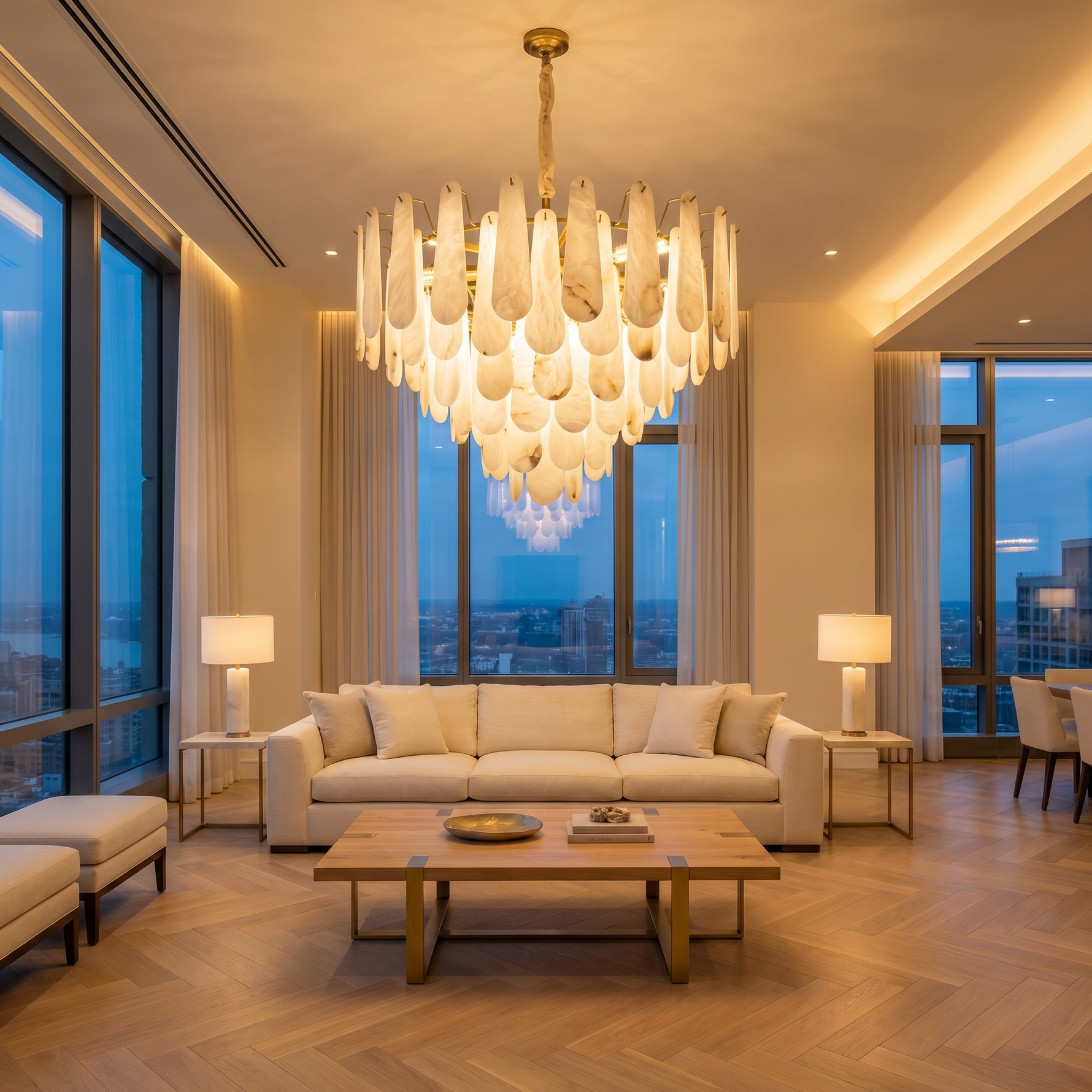 Yiosi Foglia Feather Layer Chandelier - Image 3