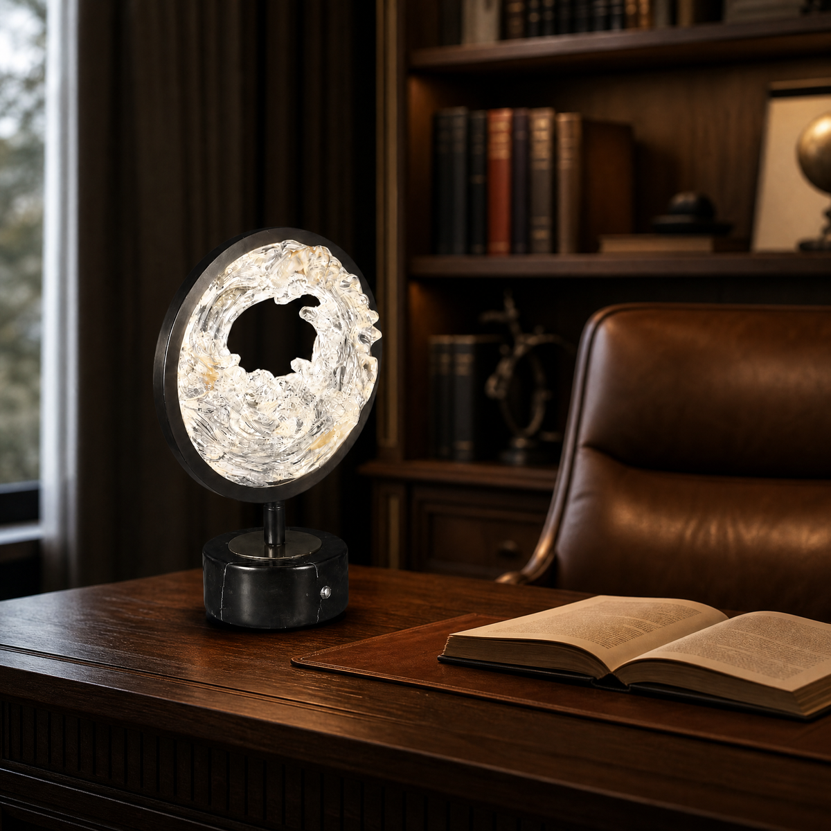 Fortune Cascade Modern Crystal Table Lamp