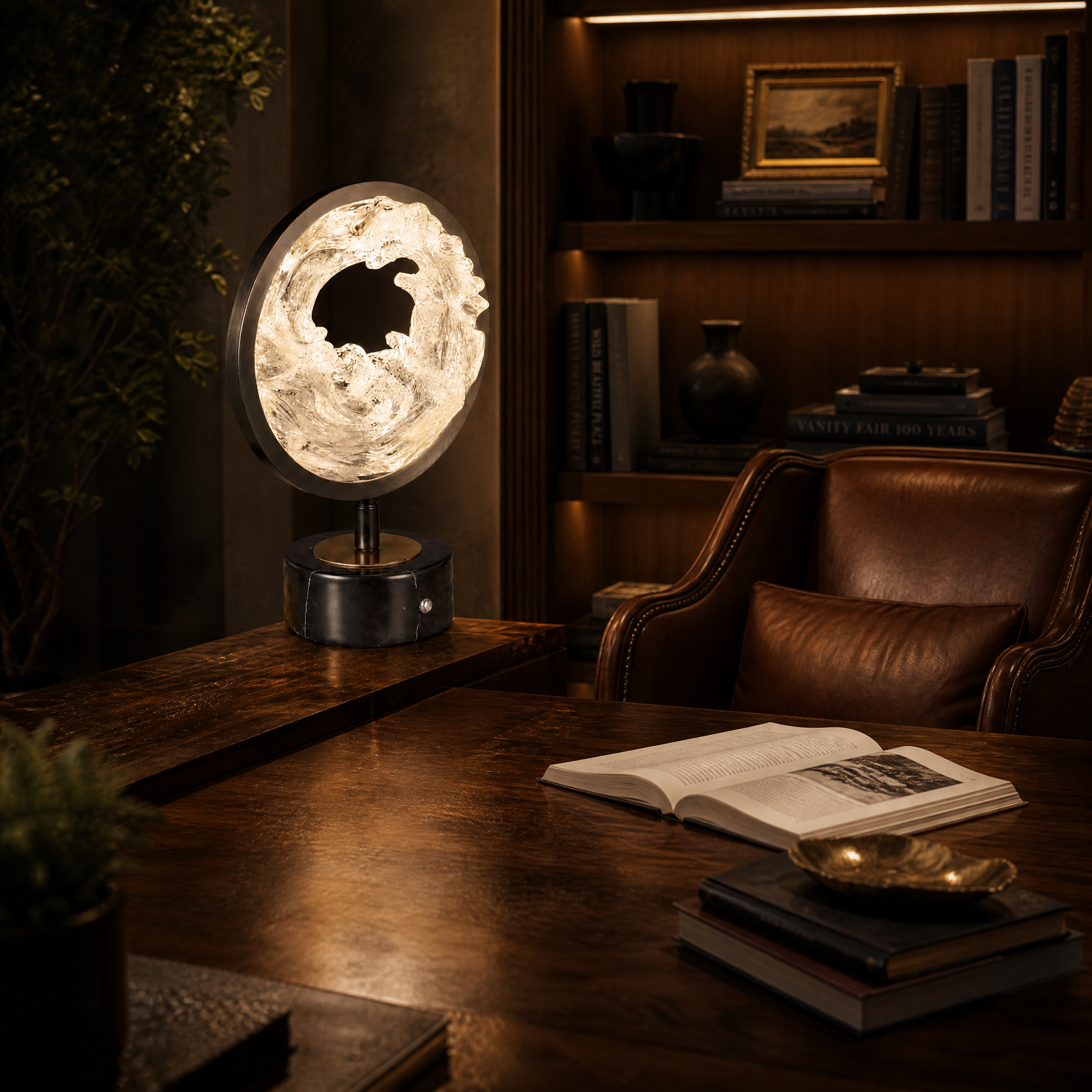 Fortune Cascade Modern Crystal Table Lamp