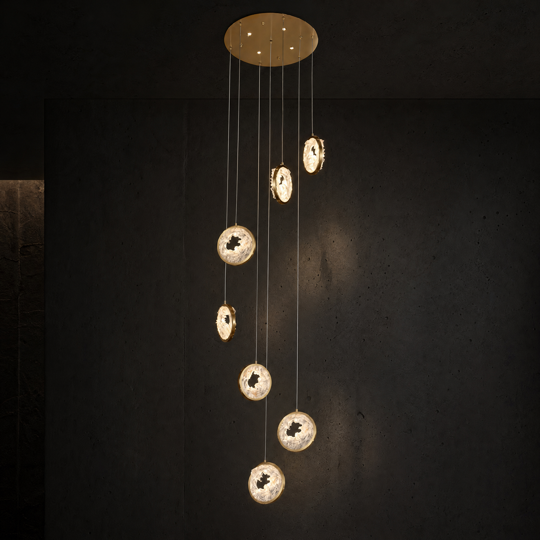 Fortune Cascade Modern Sculptural Pendant Light - main