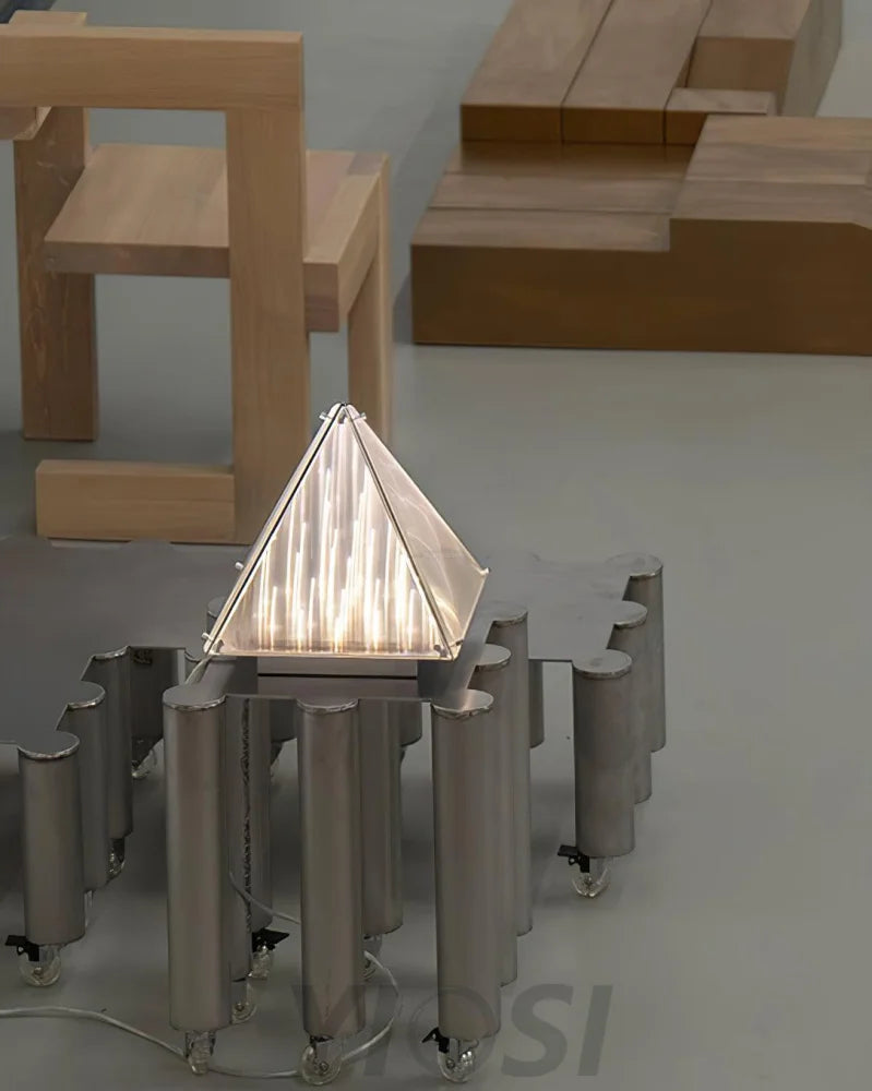 Fragment Table Lamp  ∅ 11.4″ - Art Glass-1-Yiosilamp