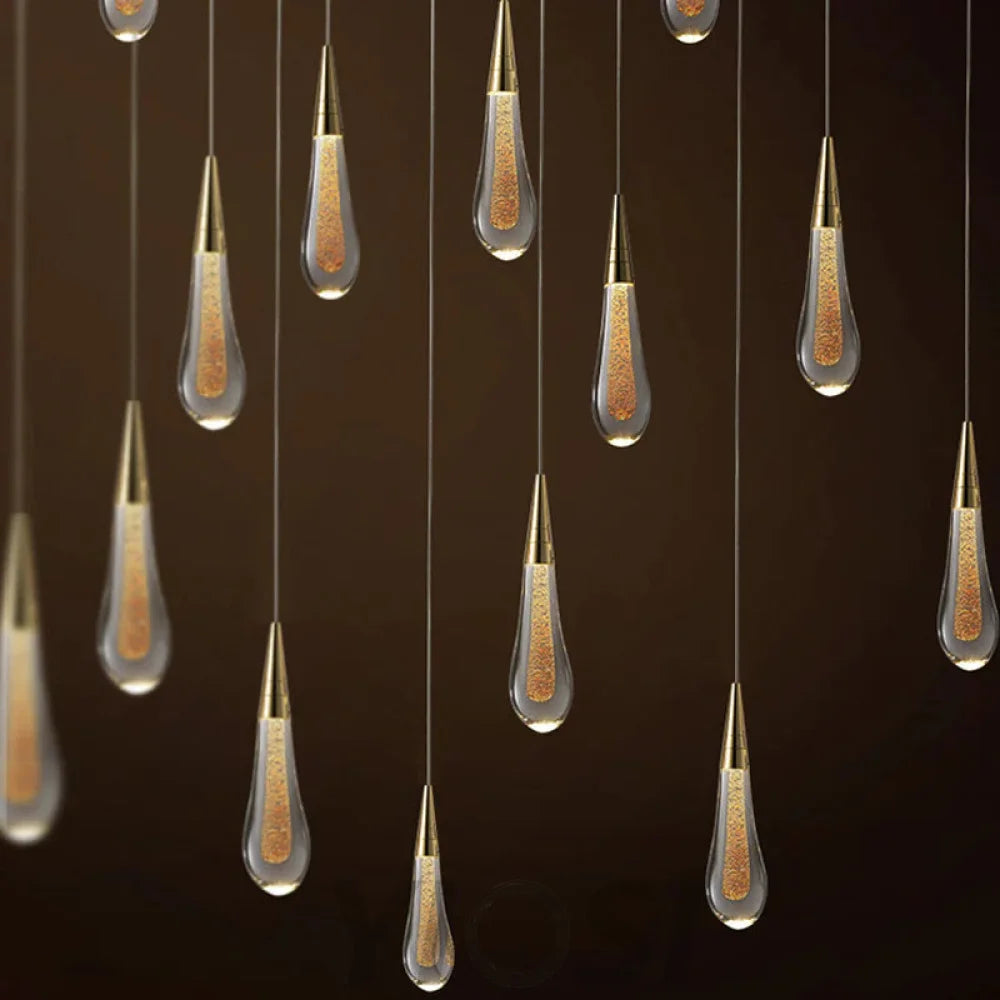 Franze Modern Water Drop Pendant Lighting Fixture For Dining Room Chandeliers