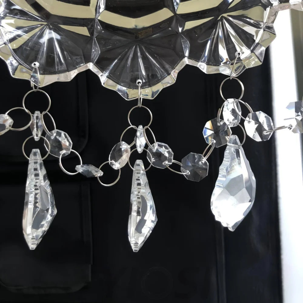 French Crystal Tassel Wall Sconce - Wave-1-Yiosilamp