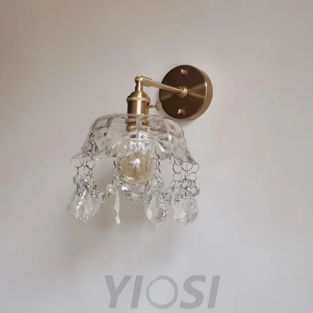 French Crystal Tassel Wall Sconce - Wave-1-Yiosilamp