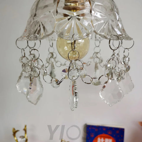 French Crystal Tassel Wall Sconce - Wave-1-Yiosilamp