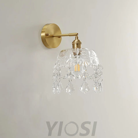 French Crystal Tassel Wall Sconce - Wave-1-Yiosilamp