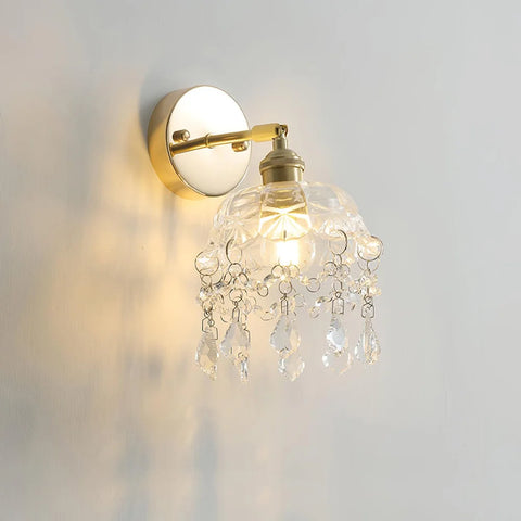 French Crystal Tassel Wall Sconce - Wave-1-Yiosilamp