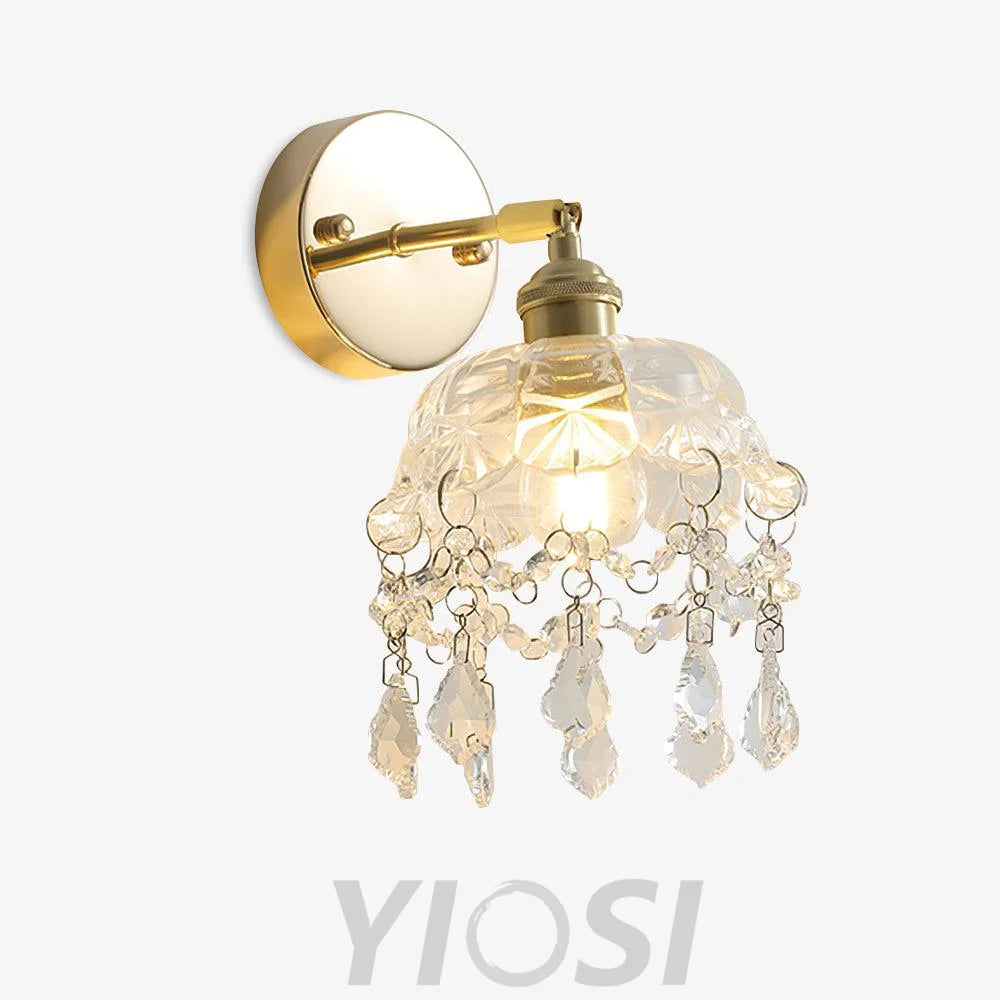 French Crystal Tassel Wall Sconce - Wave-1-Yiosilamp