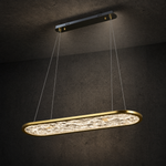 Frozen Crystal Modern Linear Dining Pendant Light - main