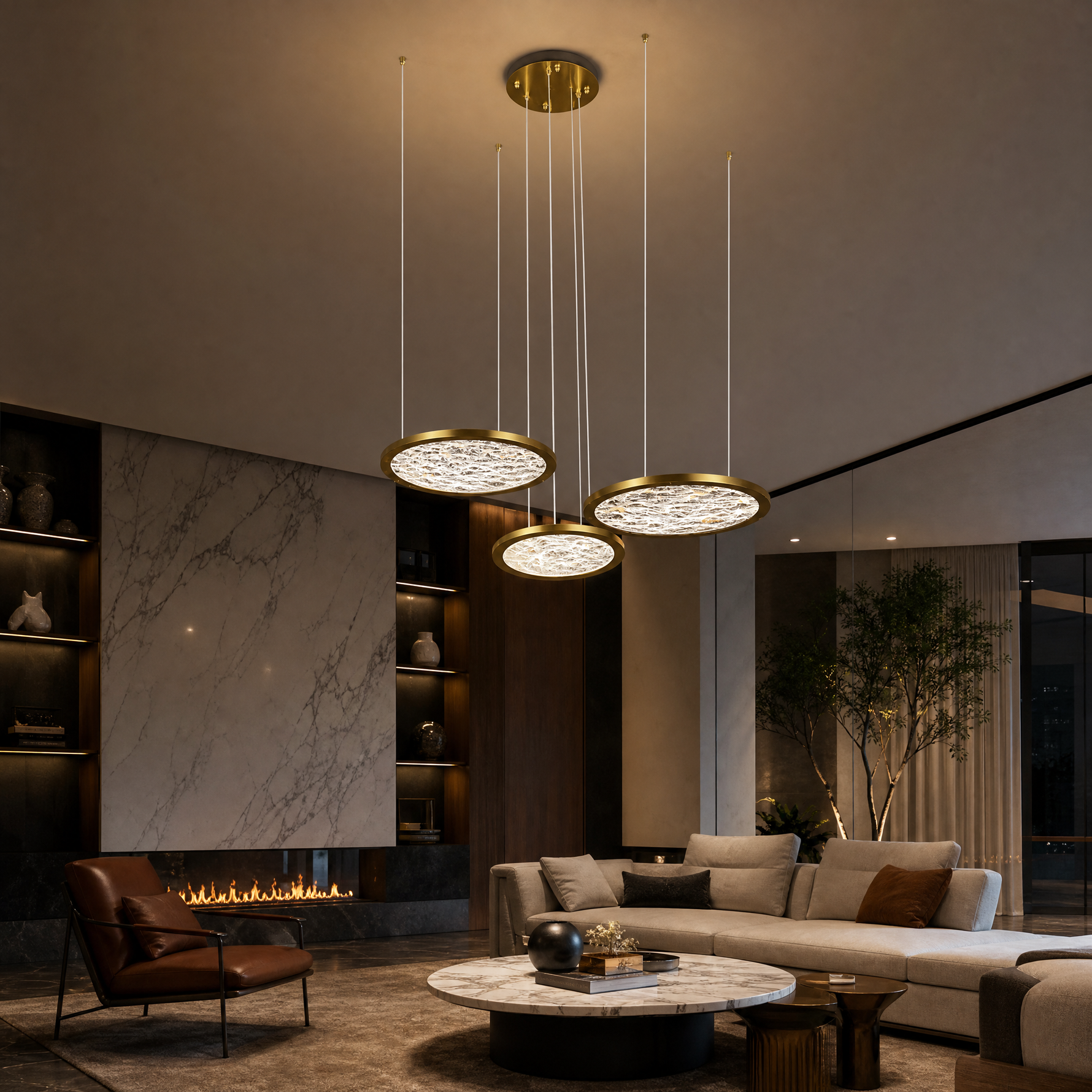 Frozen Crystal Modern Multi-Tier Cluster Chandelier - scene