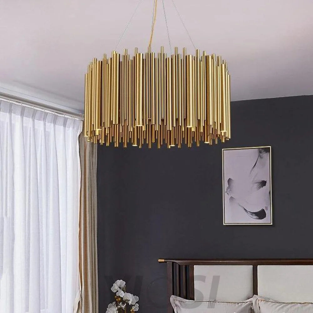 chandelier in bedroom