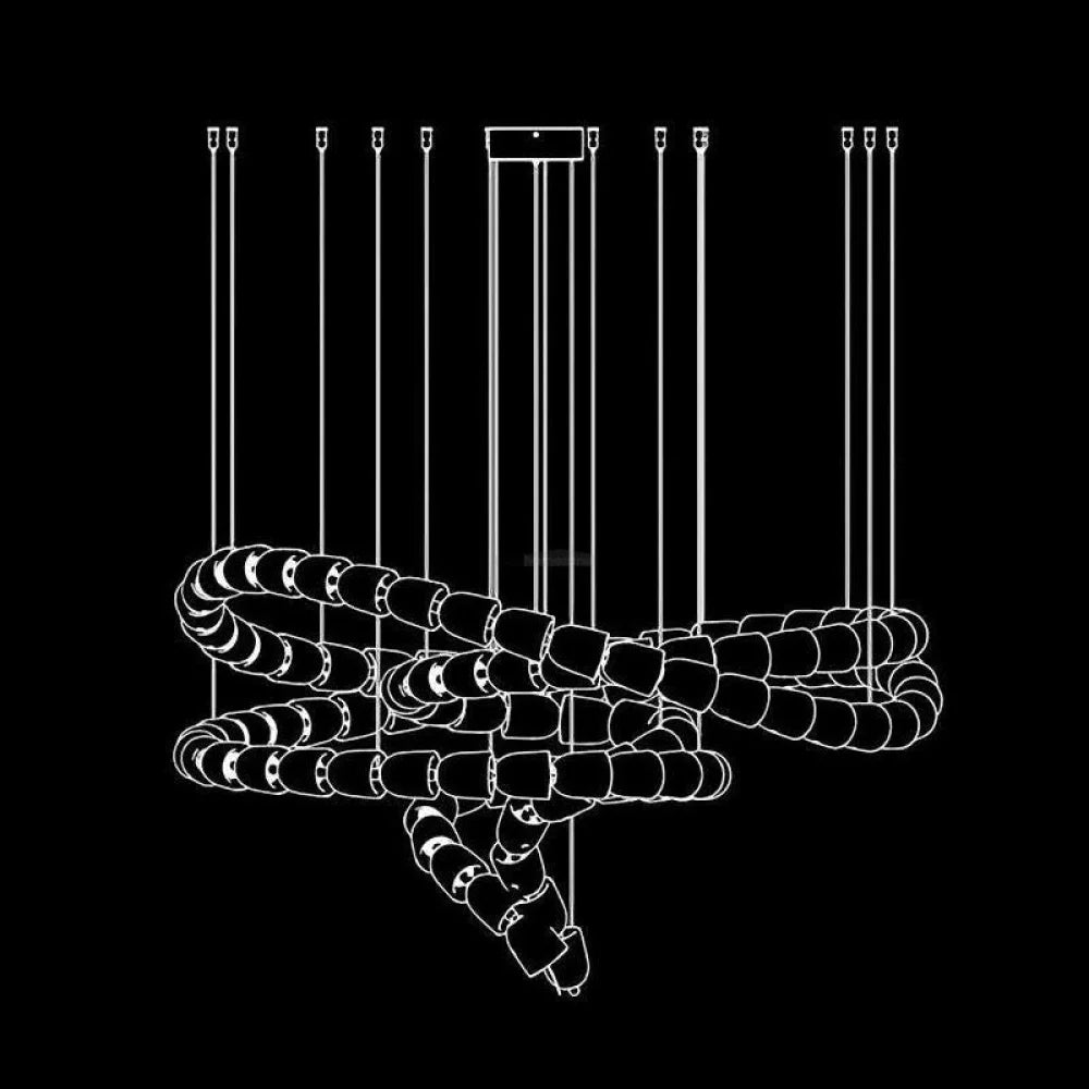 Gabriel Chandelier Style B Snake - Snake-1-Yiosilamp