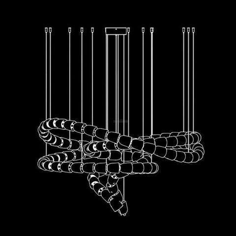 Gabriel Chandelier Style B Snake - Snake-1-Yiosilamp
