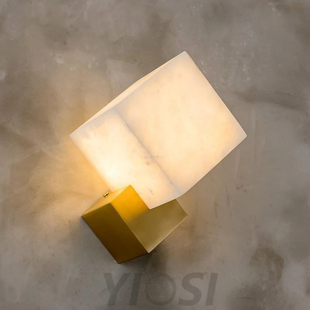 Gatsby Alabaster Wall Sconce - Alabaster, Alabaster Wall Lamp-1-Yiosilamp