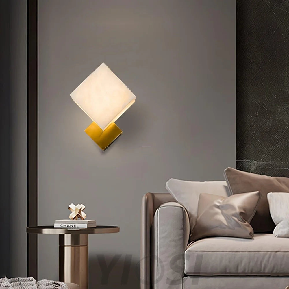 Gatsby Alabaster Wall Sconce - Alabaster, Alabaster Wall Lamp-1-Yiosilamp