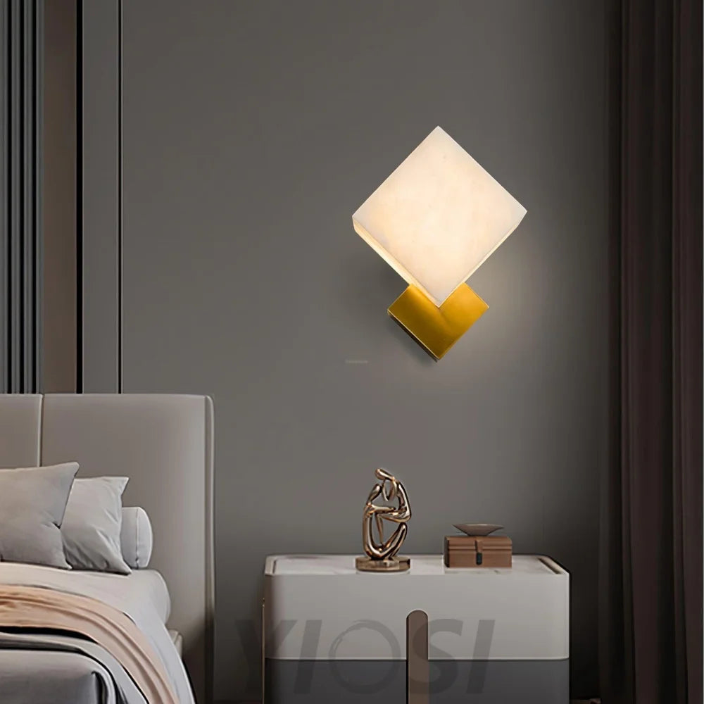 Gatsby Alabaster Wall Sconce - Alabaster, Alabaster Wall Lamp-1-Yiosilamp