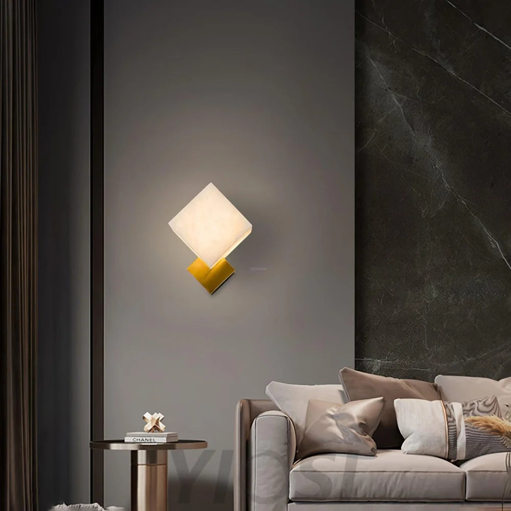 Gatsby Alabaster Wall Sconce - Alabaster, Alabaster Wall Lamp-1-Yiosilamp