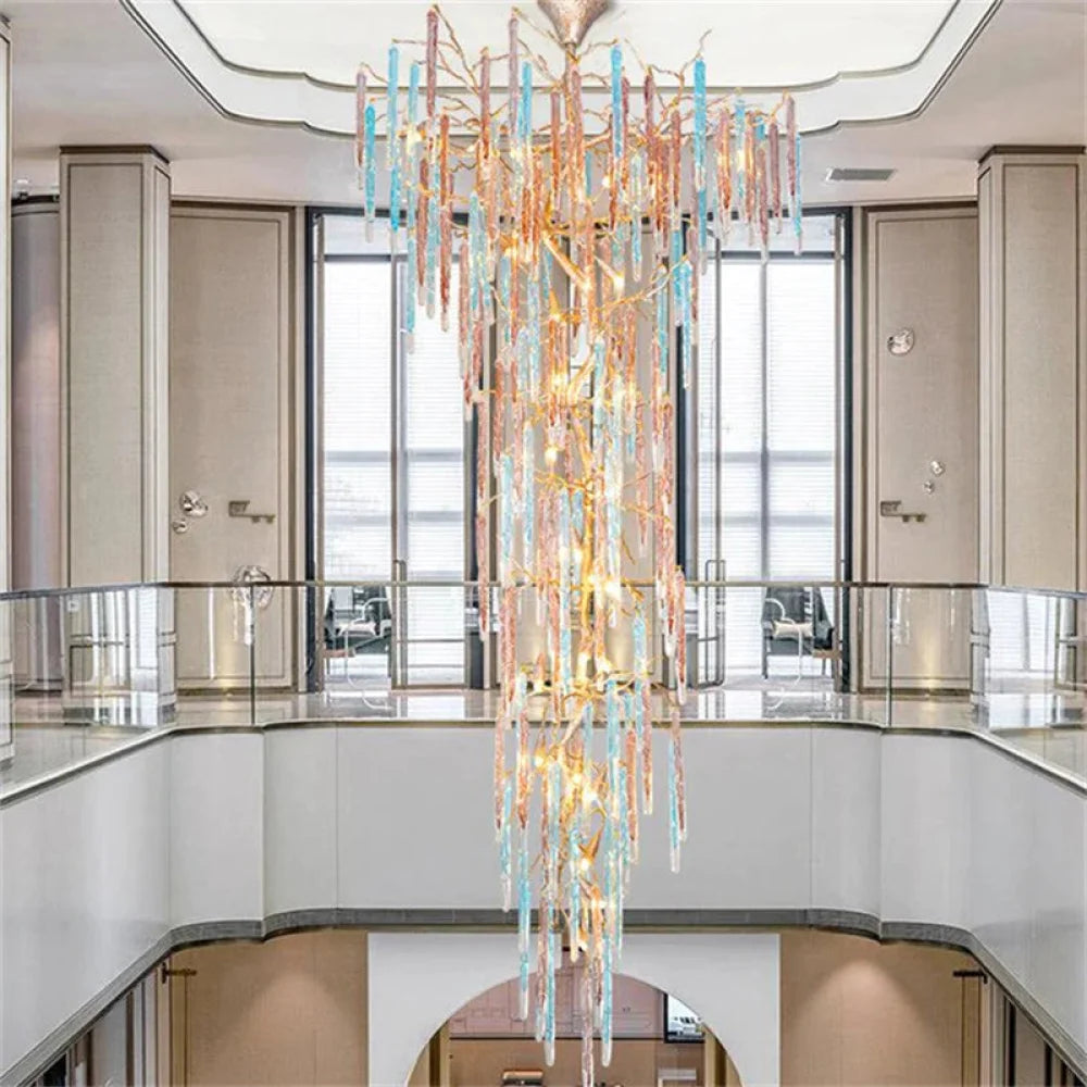 Geena Modern Large Colorful Tree Branch Chandelier 39.4’’ D X 86.6’’ H