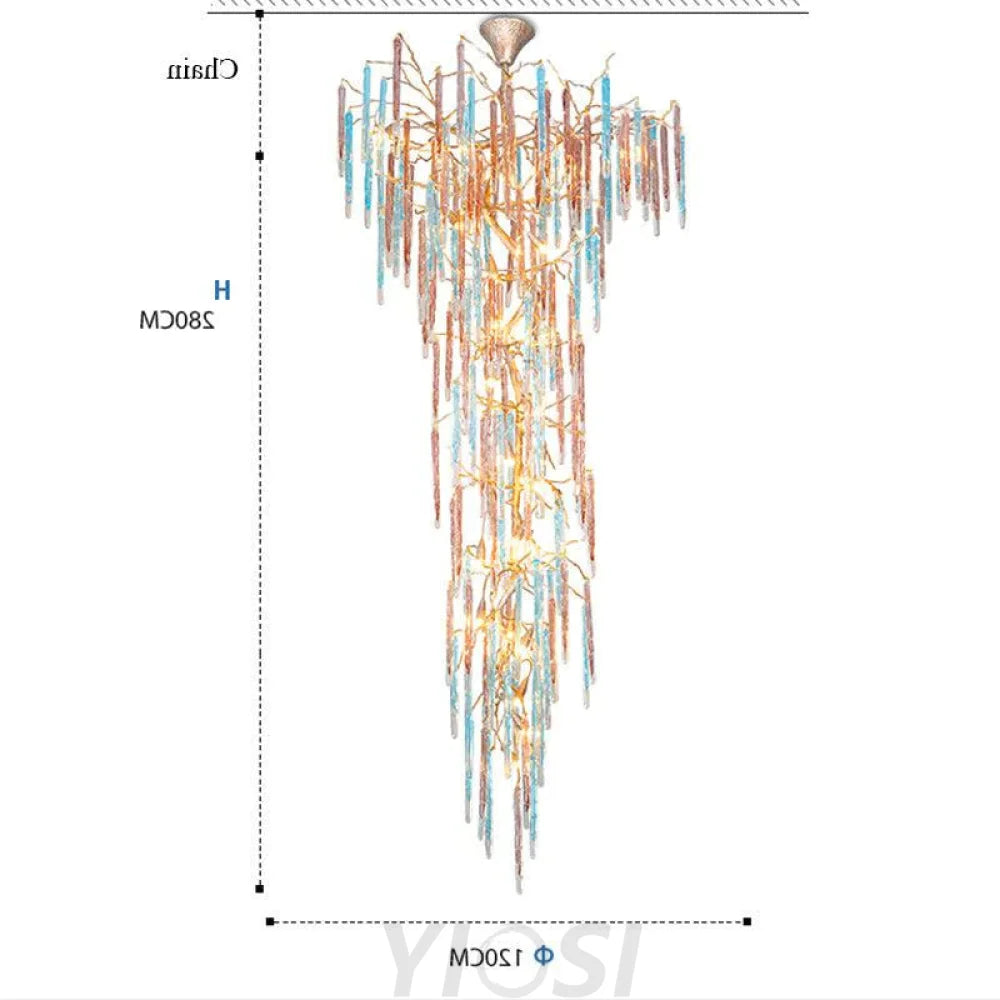 Geena Modern Large Colorful Tree Branch Chandelier